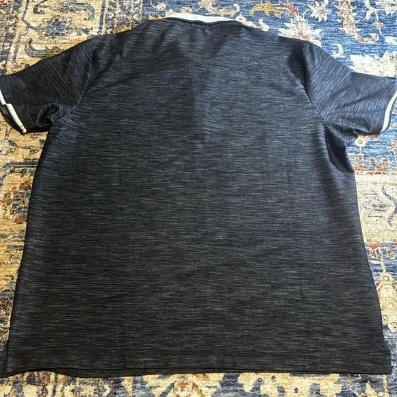 KARL LAGERFELD Designer Men’s Polo Quarter Zip Dress Shirt Size 2XL Short Sleeve - Picture 11 of 12